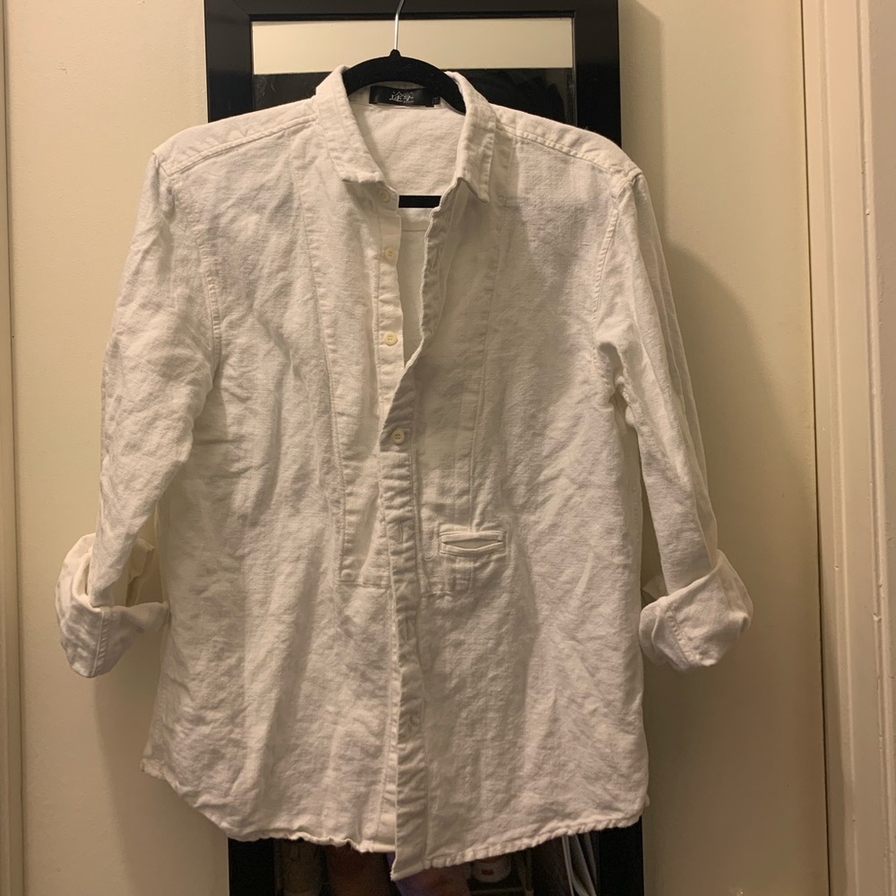 White button down